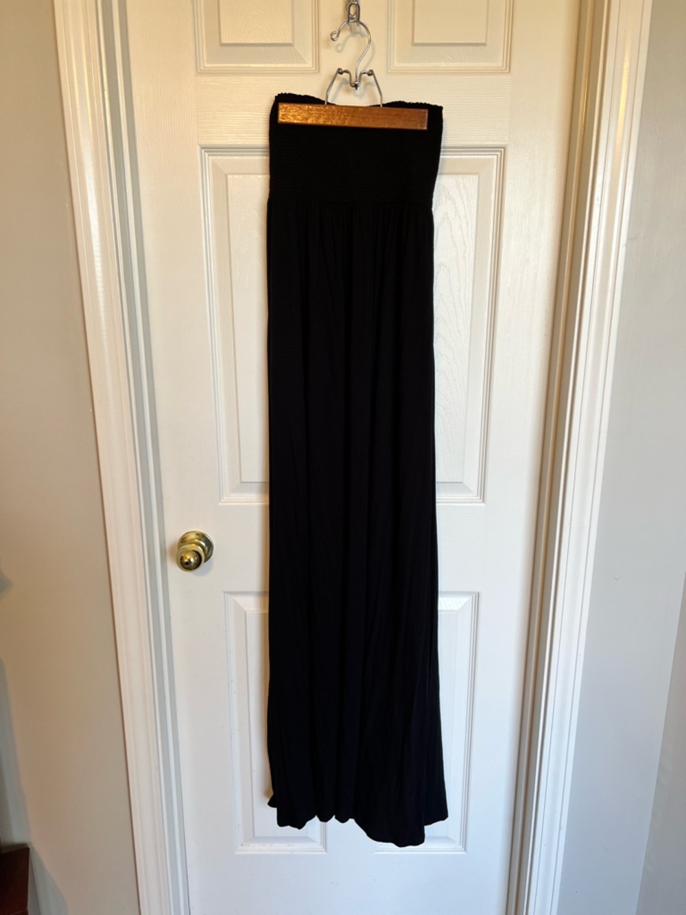 Women’s L Black Strapless Maxi Tube Dress